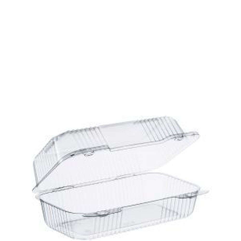 Staylock Oblong Clear Medium Hinged Container, 9 X 5 3/8 X 3 1/2 Inch -- 250 Per Case