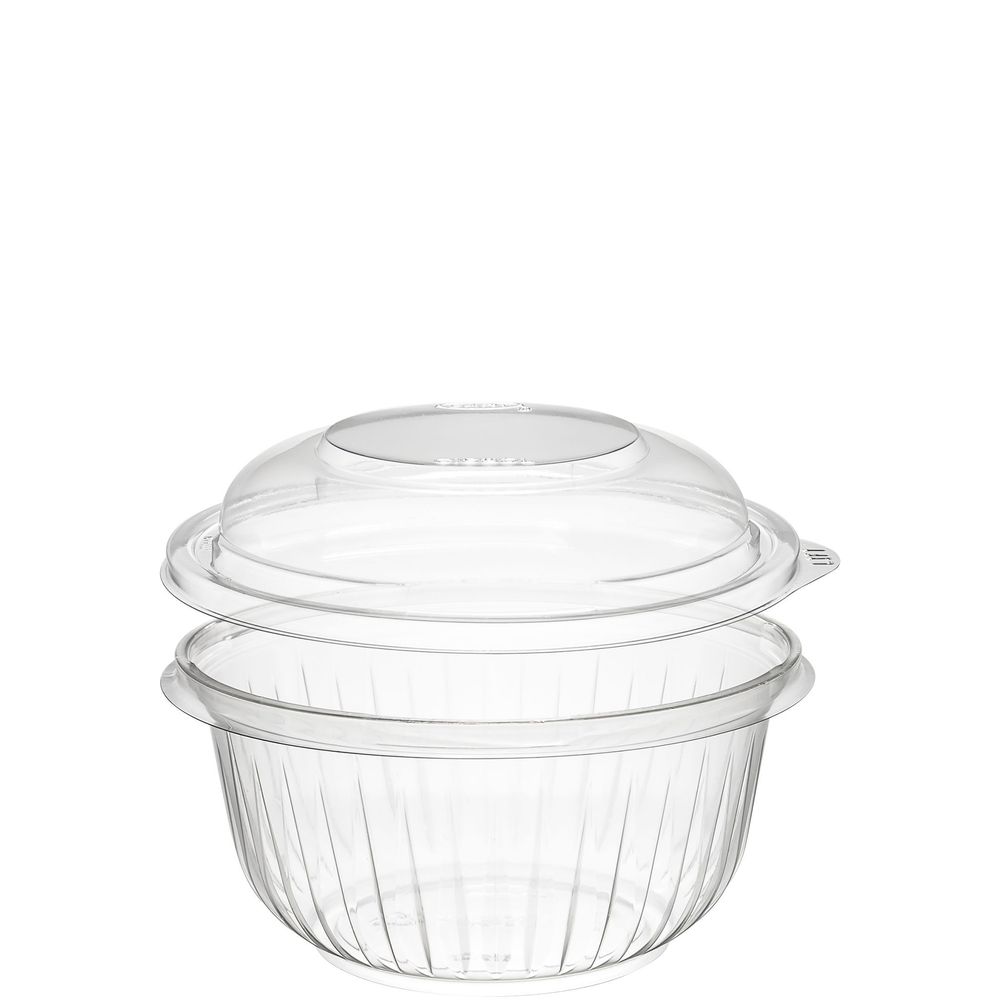 Presentabowls OPS Plastic Clear Bowl with Dome Lid 16 Ounce