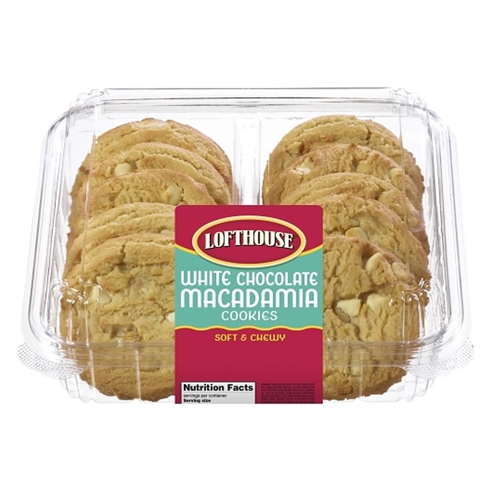 Lofthouse Soft And Chewy White Chocolate Macadamia Cookie, 12.5 Ounce -- 12 Per Case