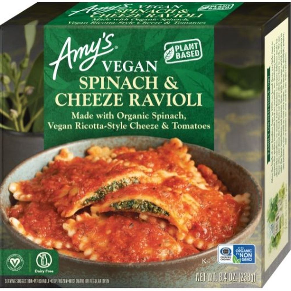 Vegan Spinach Cheeze Ravioli Bowl
