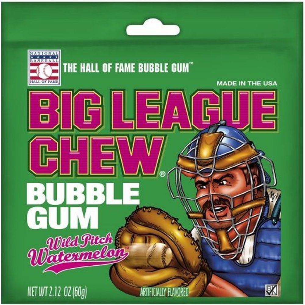 Big League Chew Watermelon Bubble Gum, 2.12 Ounce -- 108 Per Case