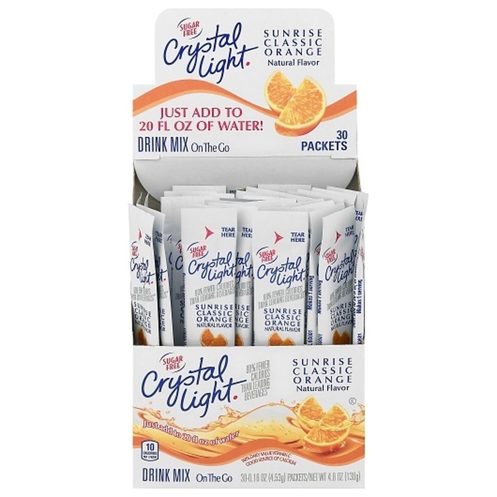Crystal Light Single Serve Sugar-free Sunrise Orange On-the-go Powdered Mix, 0.16 Ounce -- 120 Per Case