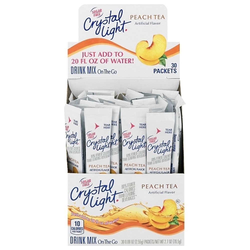 Crystal Light Peach Tea Drink Mix - On The Go Pack, 0.09 Ounce -- 120 Per Case
