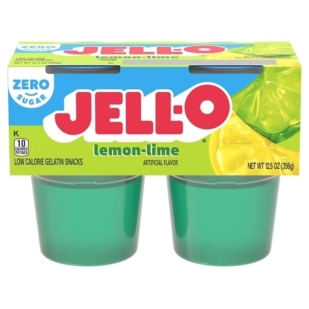 Jell-o Ready To Eat Lemon Lime Gelatin Snacks, 12.5 Ounce -- 6 Per Case