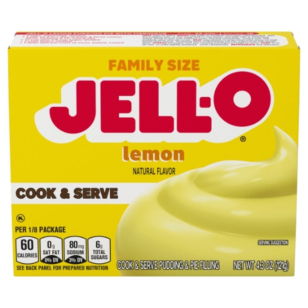 Jell-o Lemon Pudding And Pie Filling, 4.3 Ounce -- 24 Per Case