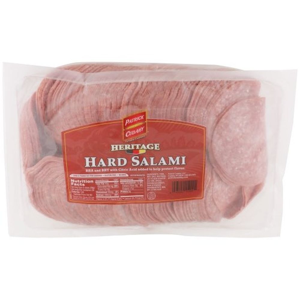 Patrick Cudahy Heritage Sliced Hard Salami, 4 Pound -- 4 Per Case
