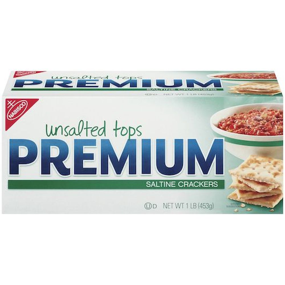 Premium Unsalted Top Saltine Cracker, 16 Ounce -- 12 Per Case