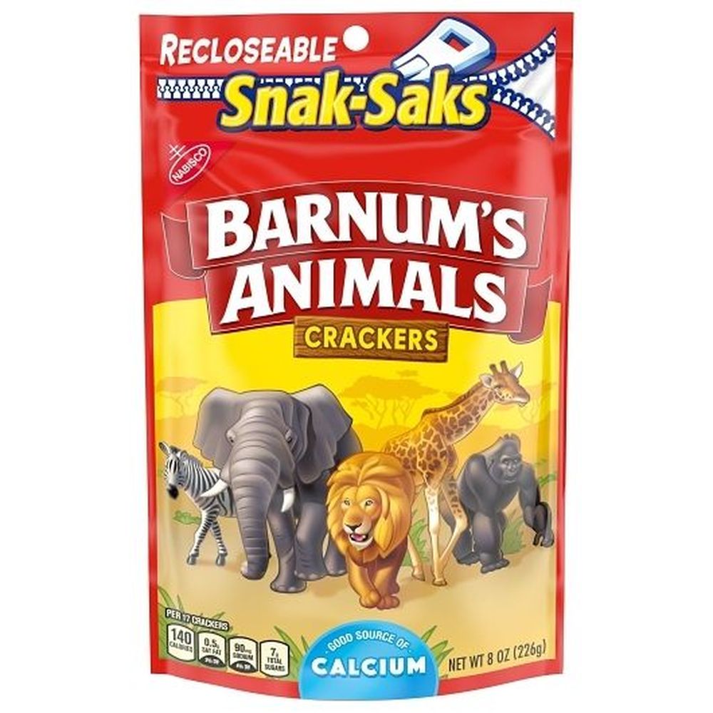 Barnum's Animal Crackers - Lunchbox Snak Saks, 8 Ounce -- 12 Per Case