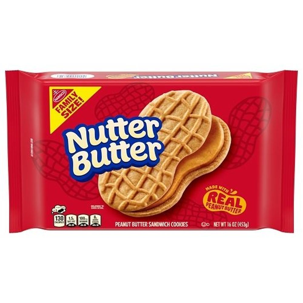 Nutter Butter Peanut Butter Sandwich Cookies, 16 Ounce -- 12 Per Case