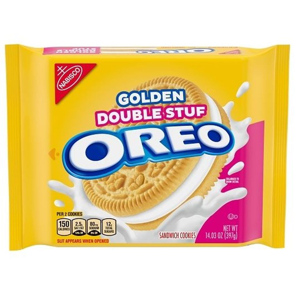 Golden Oreo Double Stuf Sandwich Cookies, 14.03 Ounce -- 12 Per Case