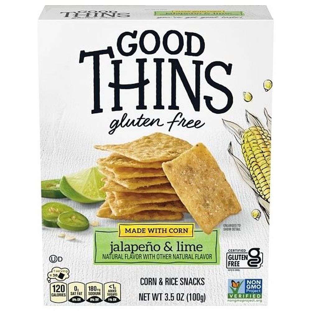 Good Thins Jalapeno And Lime Corn Snacks, 3.5 Ounce -- 6 Per Case
