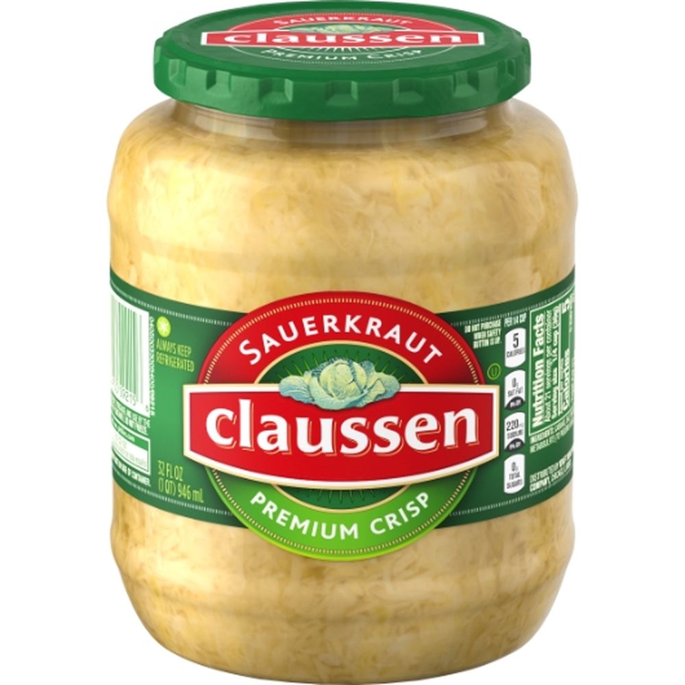 Claussen Premium Crisp Sauerkraut, 32 Fluid Ounce -- 12 Per Case