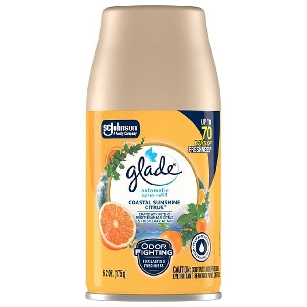 Glade Coastal Sunshine Citrus Automatic Spary Refill, 6.2 Ounce -- 4 Per Case