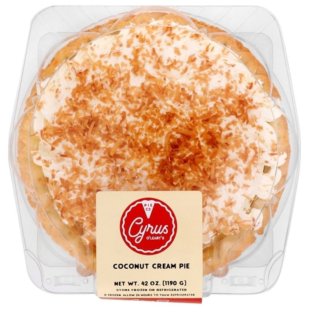Cyrus O'leary's 9 Inch Topped Coconut Cream Pie, 42 Ounce -- 6 Per Case
