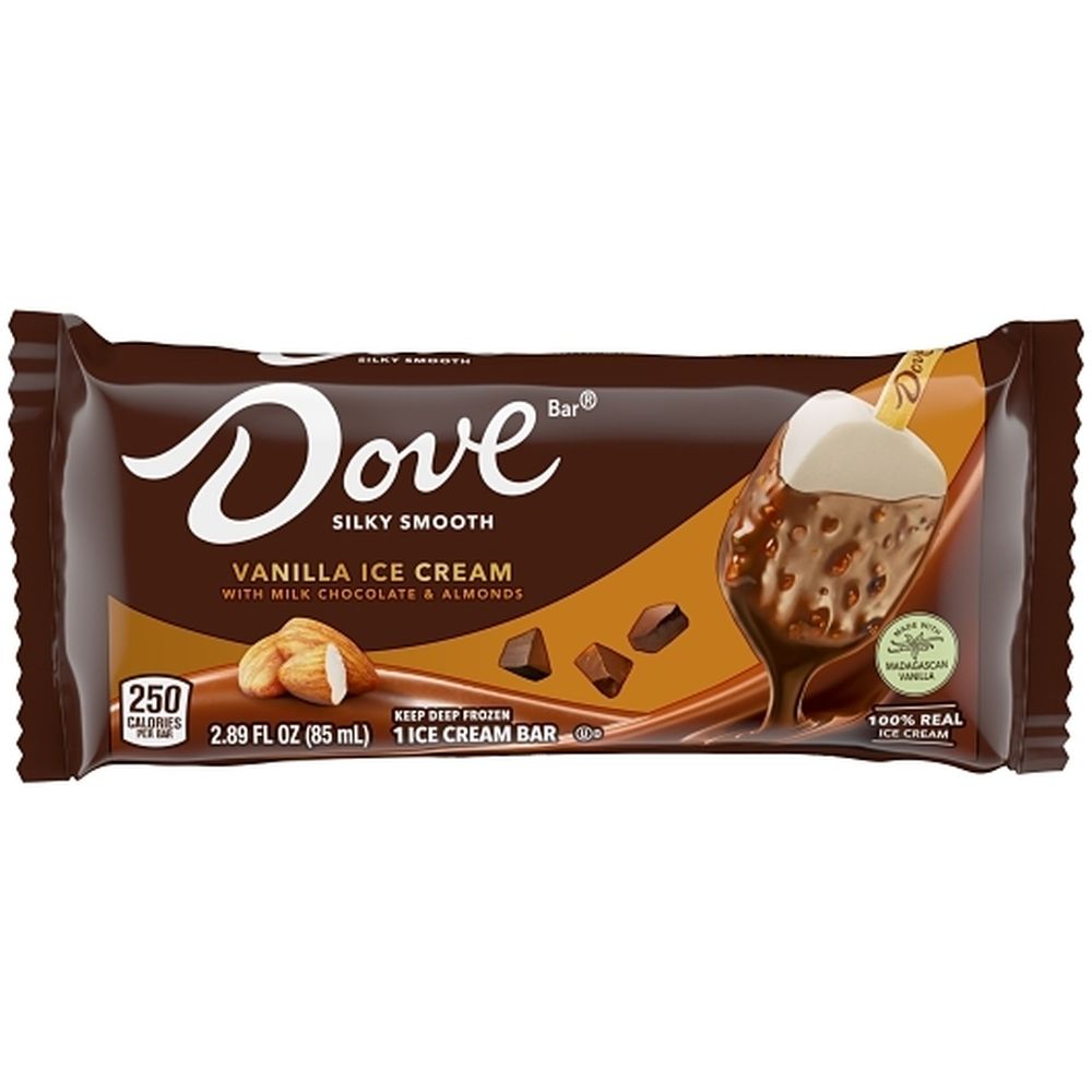 Dove Vanilla/almond/milk Chocolate Ice Cream Bar, 2.89 Fluid Ounce -- 12 Per Case