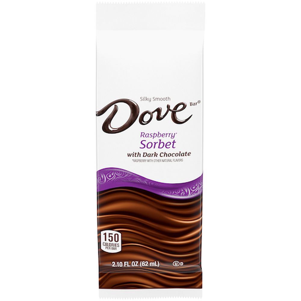 Dove Mini Sticks Dark Chocolate Raspberry Sorbet Ice Cream Bar, 12.6 Fluid Ounce -- 8 Per Case