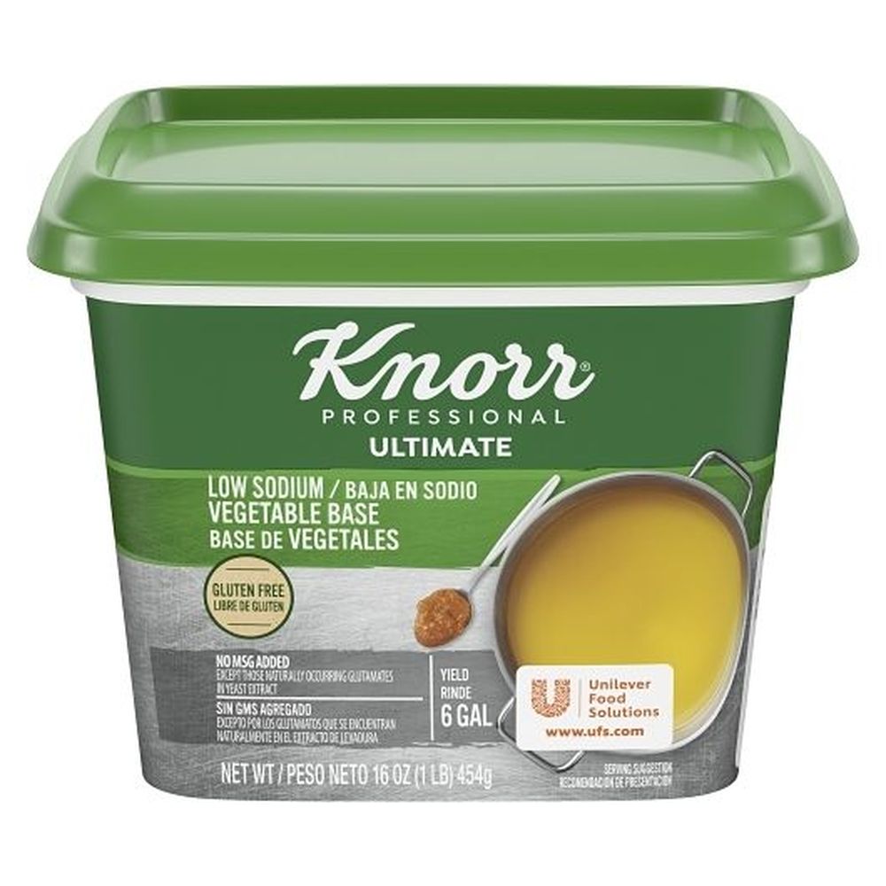 Knorr Professional Ultimate Low Sodium Vegetable Stock Base, 1 Pound -- 6 Per Case