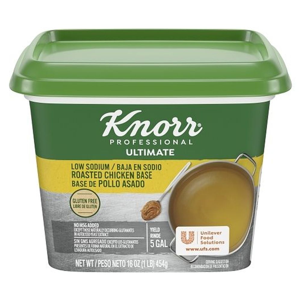 Knorr Professional Ultimate Low Sodium Chicken Stock Base, 1 Pound -- 6 Per Case