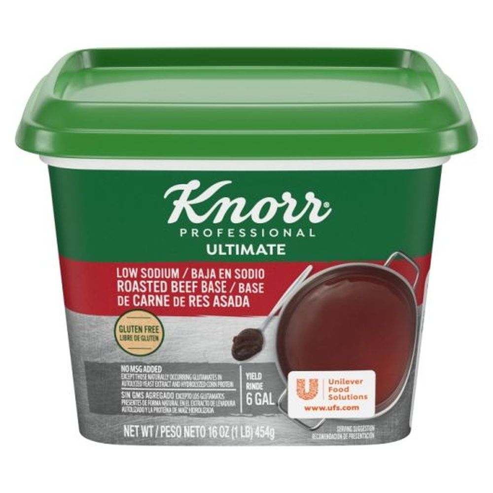 Knorr Professional Ultimate Low Sodium Beef Stock Base, 1 Pound -- 6 Per Case