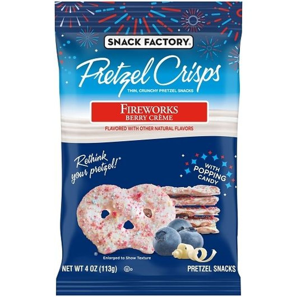 Pretzel Crisps Fireworks Berry Creme Pretzel Crisps, 4 Ounce -- 12 Per Case