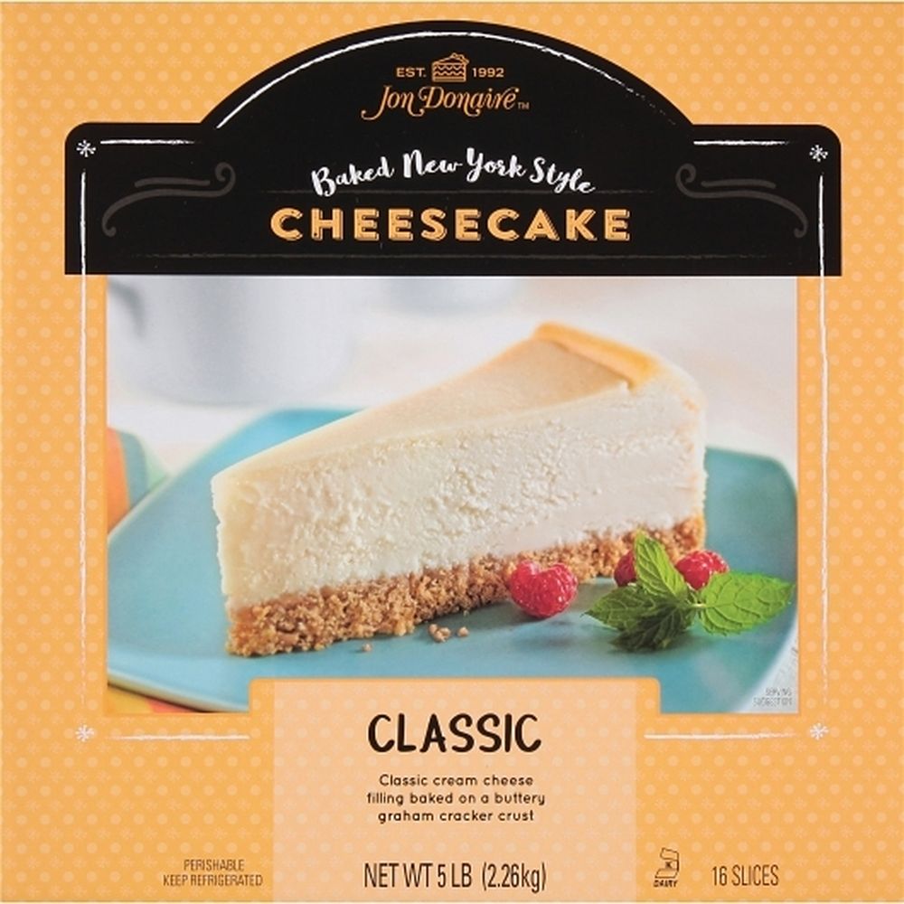 Jon Donaire 10 Inch Classic Baked New York Style Cheesecake, 80 Ounce -- 4 Per Case