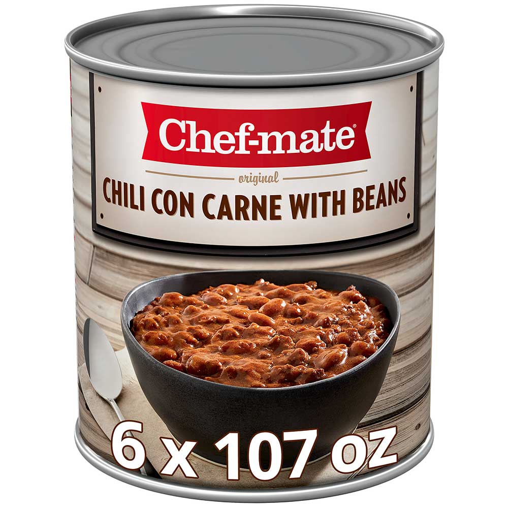 Chef-mate Original Chili Con Carne With Beans, 107 Ounce -- 6 Per Case
