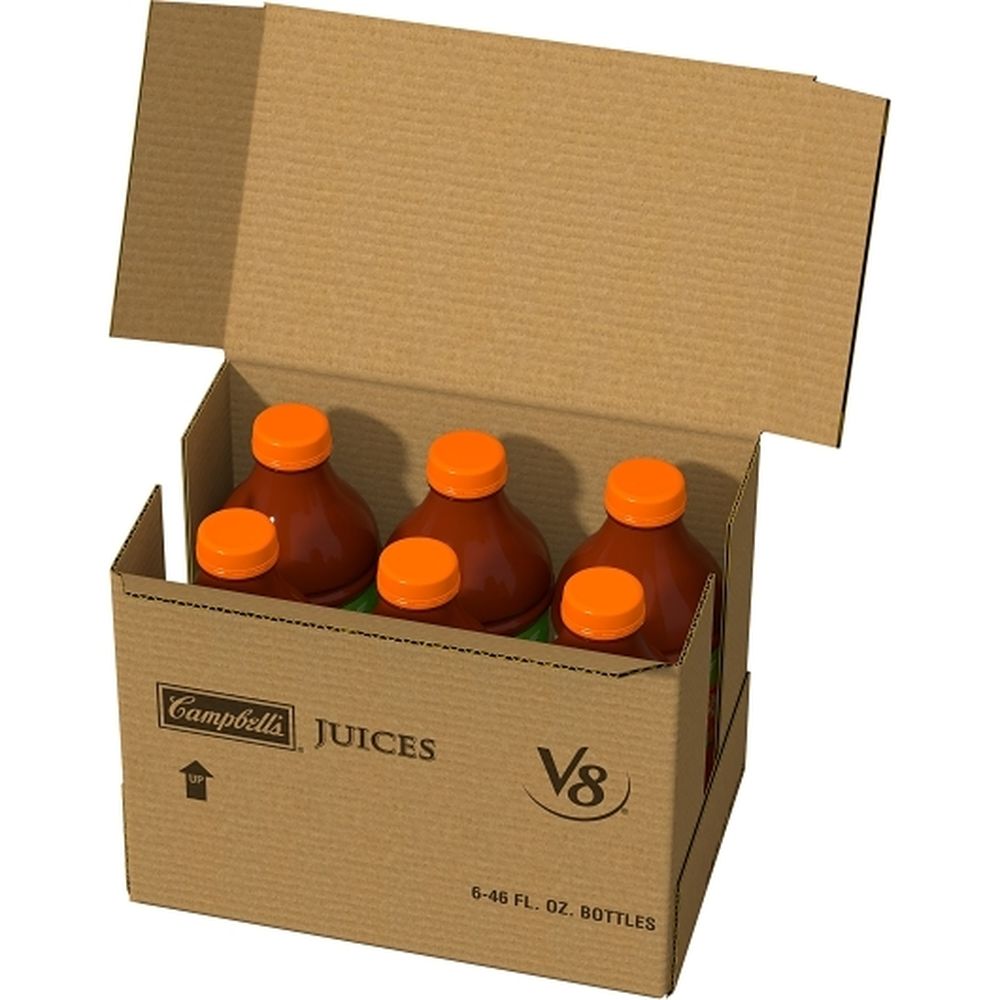 V8 Spicy Hot 100 Percent Vegetable Juice, 46 Fluid Ounce -- 6 Per Case