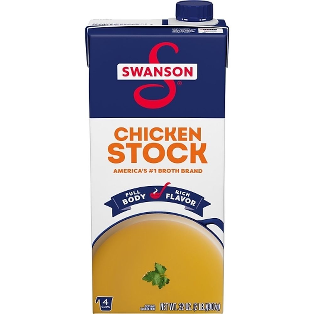 Swanson 100 Percent Natural Chicken Stock, 32 Ounce Carton -- 12 Per Case
