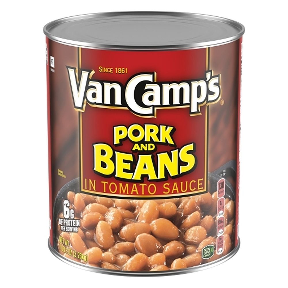 Van Camp's Pork And Beans In Tomato Sauce, 114 Ounce -- 6 Per Case