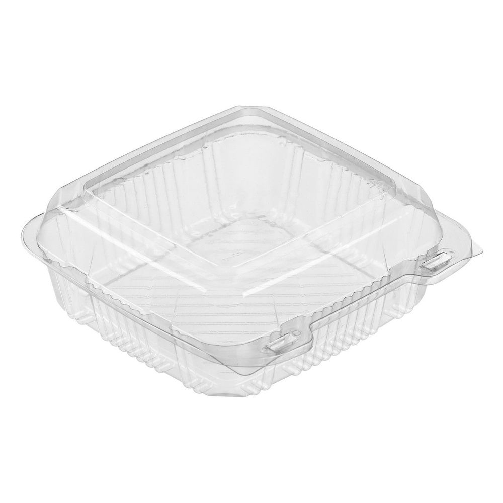 WNA Clear OPS Medium Hinged Utility Clamshell Container, 8 x 8 inch ...