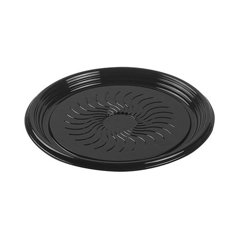 Wna Ebony Black Pet Thermoformed Round Tray, 12 Inch -- 50 Per Case