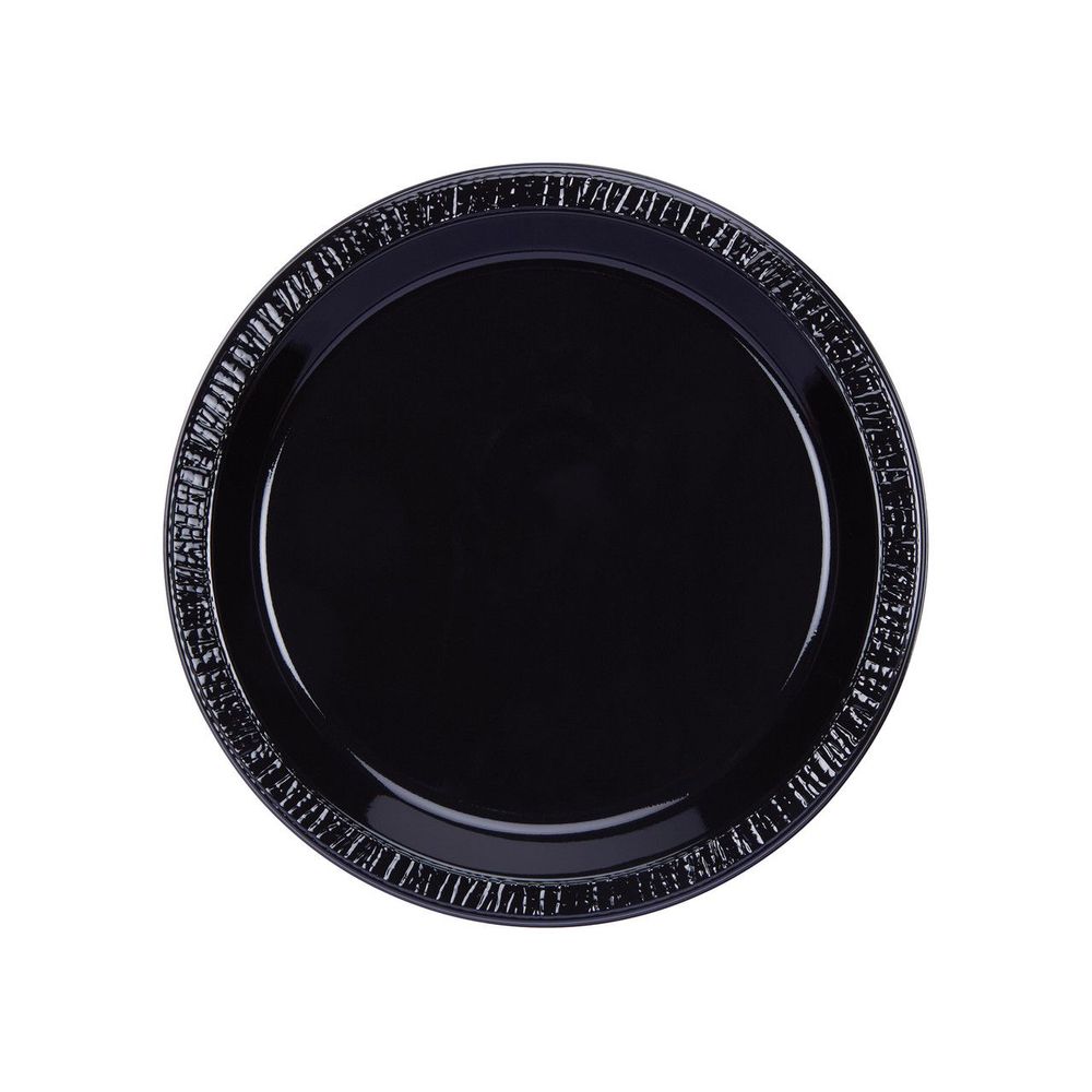 Avalon Black Polystyrene Round Plate, 9 Inch -- 500 Per Case