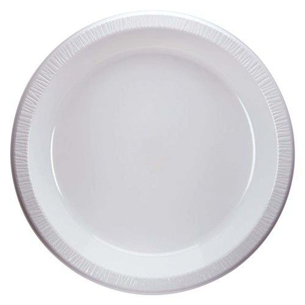 Avalon White Polystyrene Round Plate, 10.25 Inch -- 500 Per Case