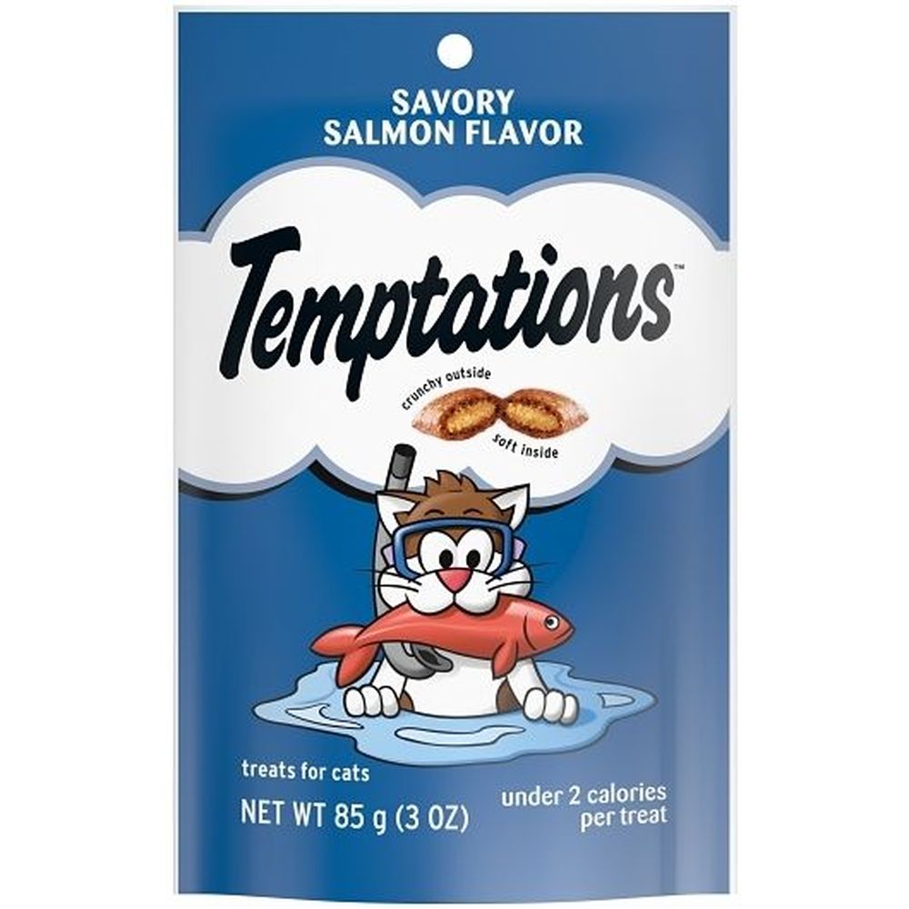 Temptations Savory Salmon Flavor Cat Treats, 3 Ounce -- 12 Per Case