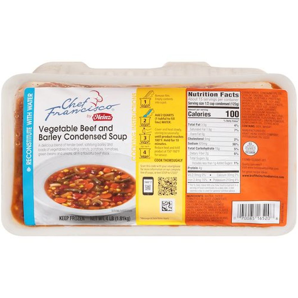 Vegetable Beef and Barley Condensed Soup