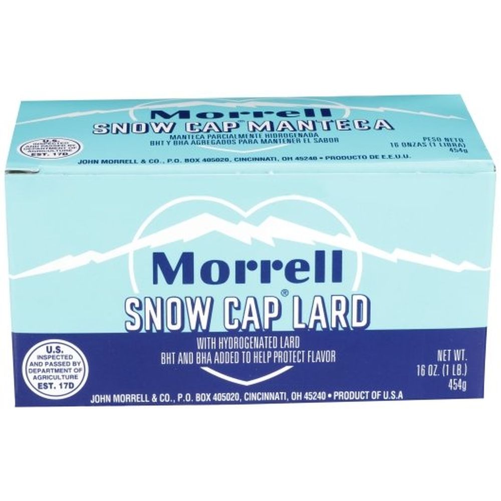 John Morrell Snow Cap Lard, 1 Pound -- 48 Per Case