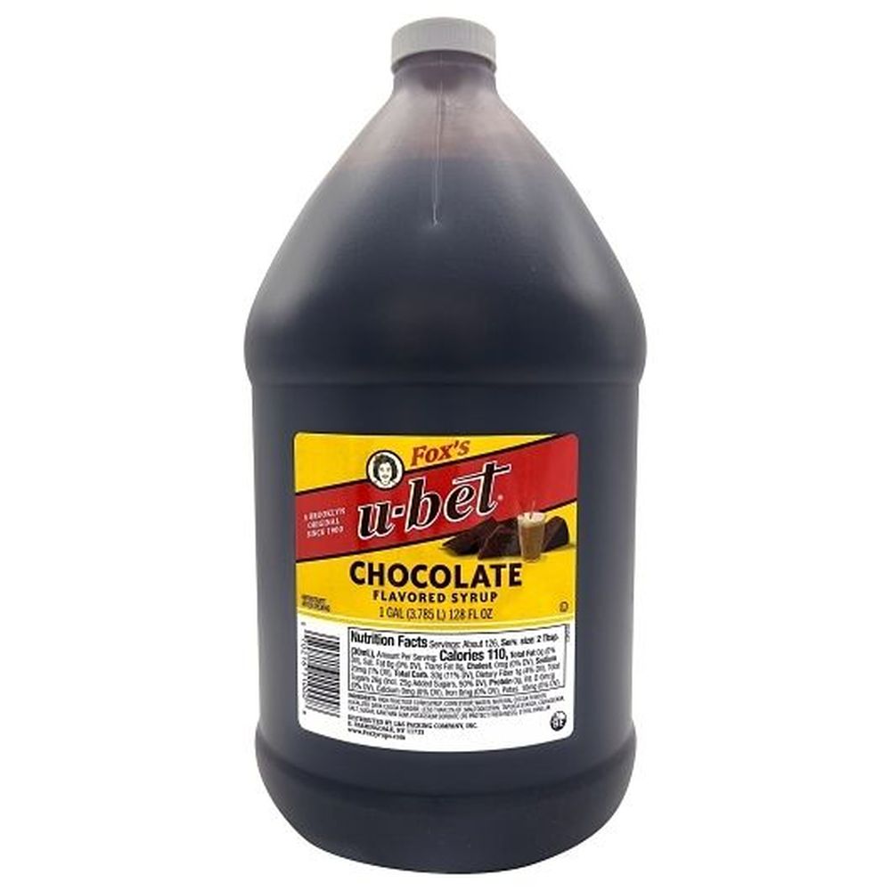 Foxs U-bet Chocolate Flavored Syrup, 1 Gallon -- 4 Per Case