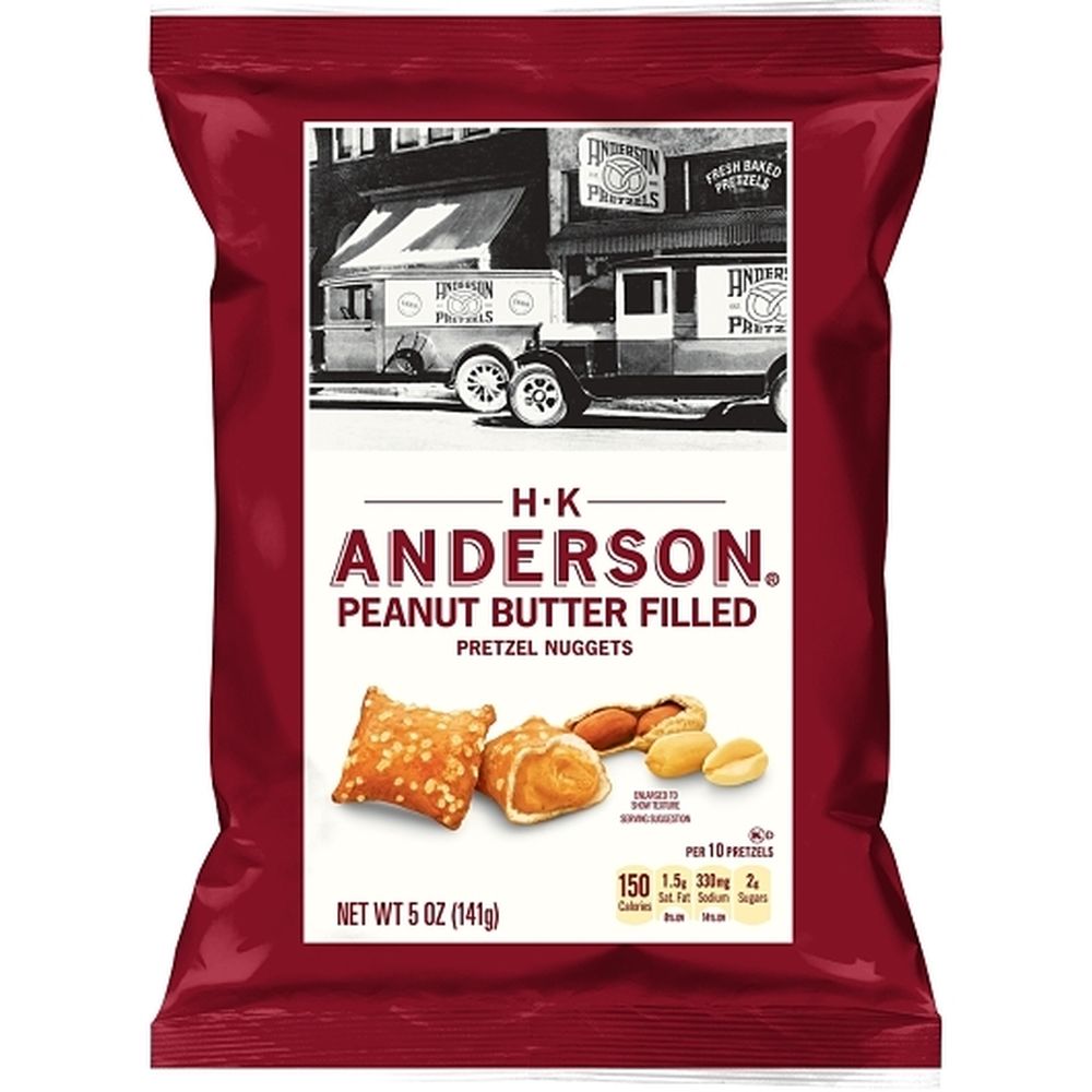 H.k. Anderson All Natural Peanut Butter Filled Pretzel Nuggets, 5 Ounce -- 12 Per Case
