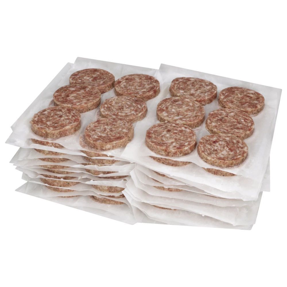 Rudy's Farm Raw Whole Hog Country Style Sausage Patties, 1.5 Ounce -- 132 Per Case