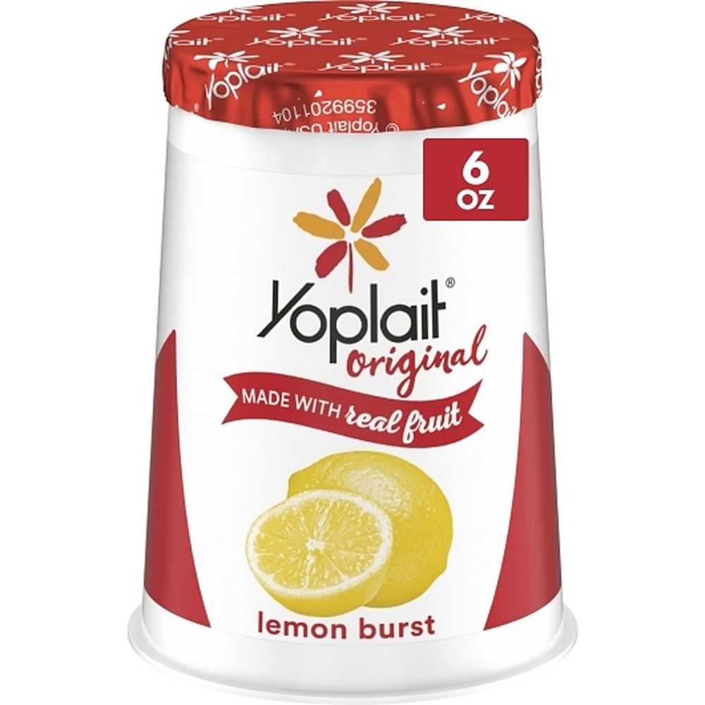 Yoplait Original Lemon Burst Low Fat Yogurt, 6 Ounce -- 12 Per Case