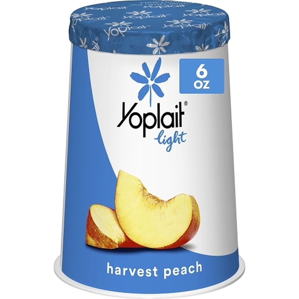 Yoplait Light Harvest Peach Fat Free Yogurt, 6 Ounce -- 12 Per Case