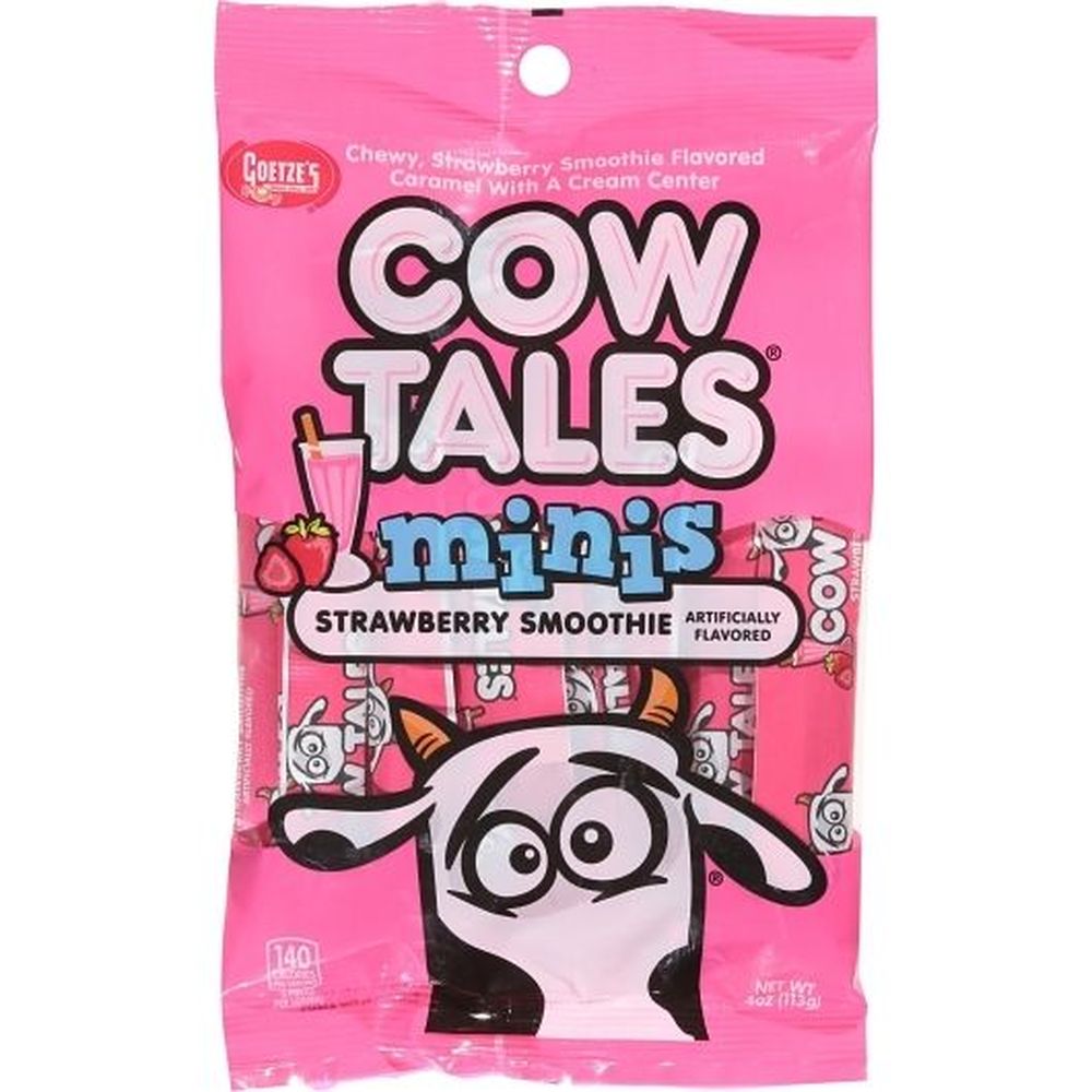 Cow Tales Strawberry Smoothie Minis Candy, 4 Ounce -- 9 Per Case