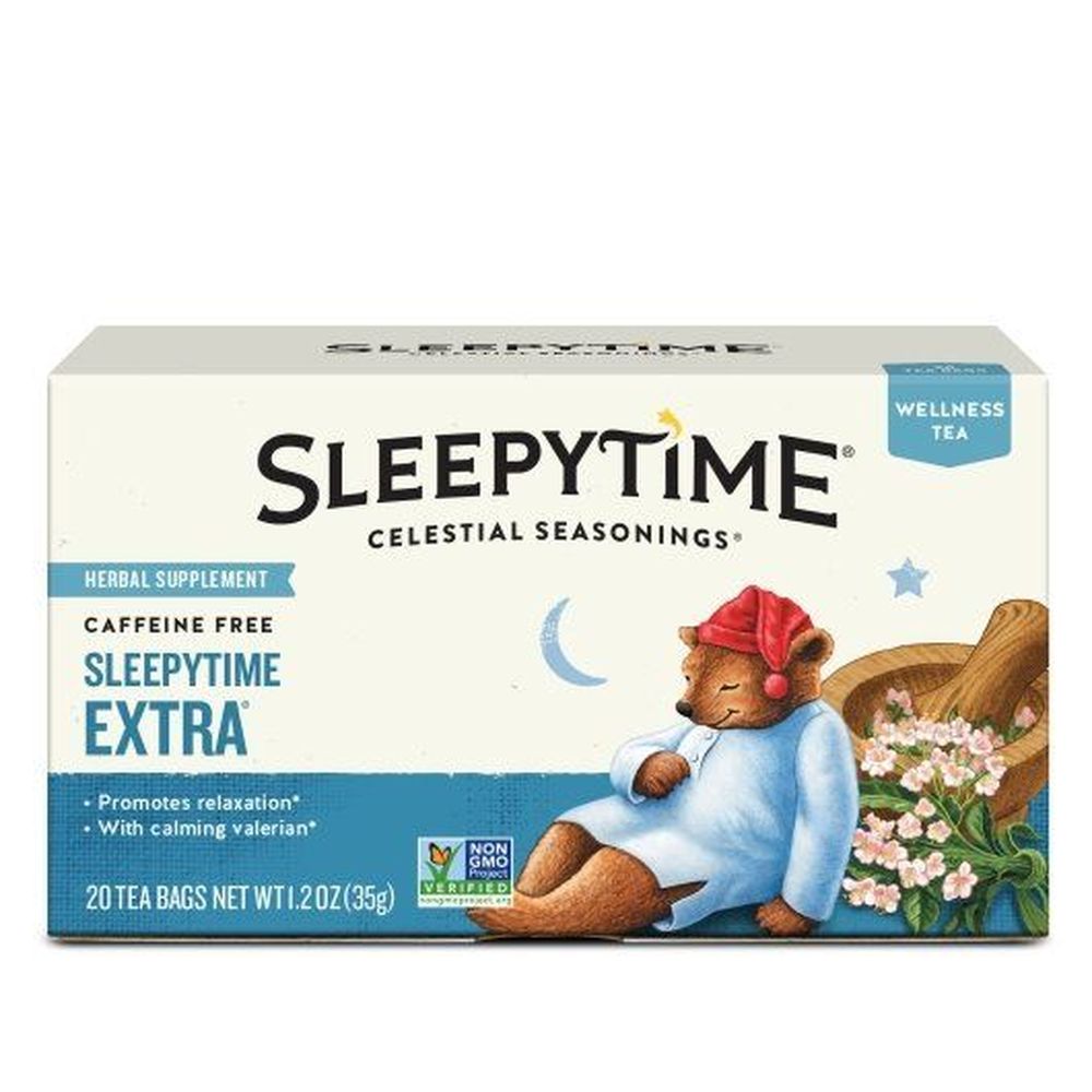 Celestial Seasonings Sleepytime Extra Wellness Tea, 20 Tea Bags -- 6 Per Case