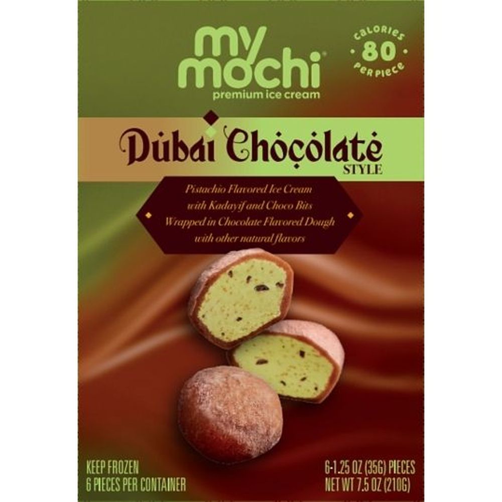 My/mochi Dubai Chocolate Ice Cream, 7.5 Ounce -- 12 Per Case