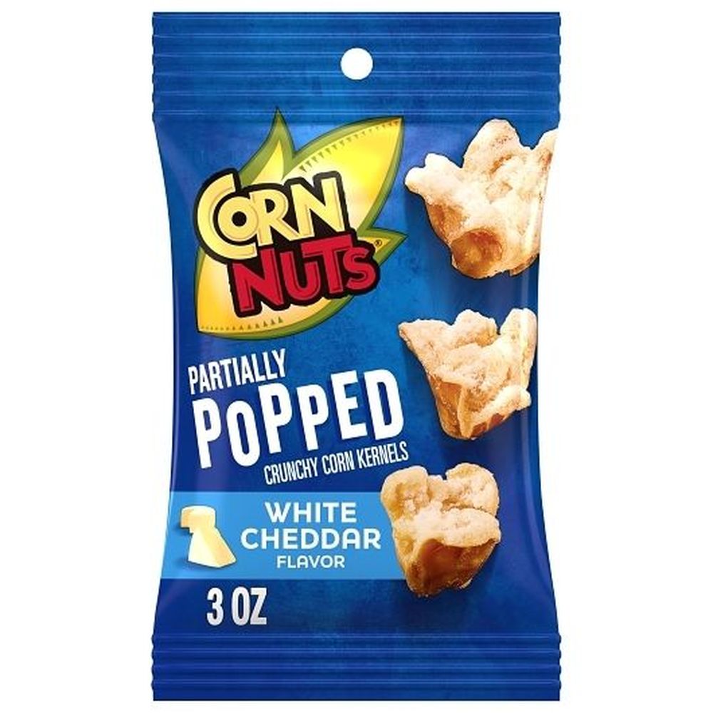 Corn Nuts Partially Popped White Cheddar Corn Kernels, 3 Ounce -- 12 Per Case