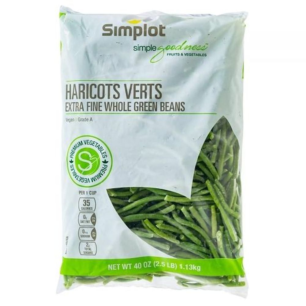 Simplot Simple Goodness Haricot Vert Green Beans, 2.5 Pound -- 6 Per Case