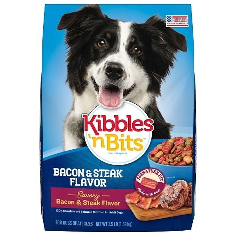 Kibbles 'n Bits Bacon And Steak Flavor Dry Dog Food, 56 Ounce -- 4 Per Case