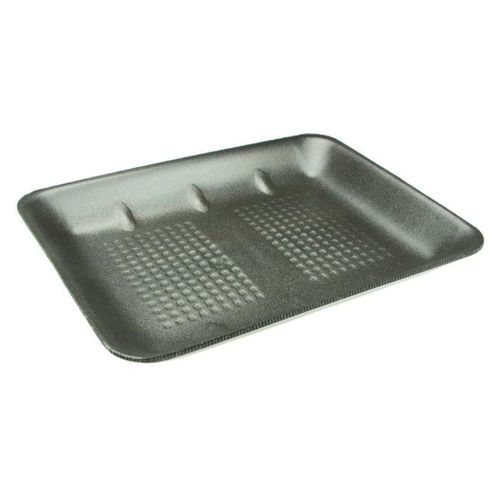 Pactiv Evergreen Black Number 8h Polystyrene Foam Heavy Supermarket Meat Tray, 10.58 X 8.33 X 1.18 Inch -- 400 Per Case