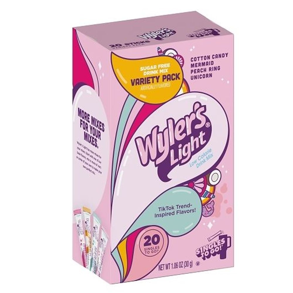 Wyler's Light Sugar Free Drink Mix - Variety Pack, 1.06 Ounce -- 6 Per Case