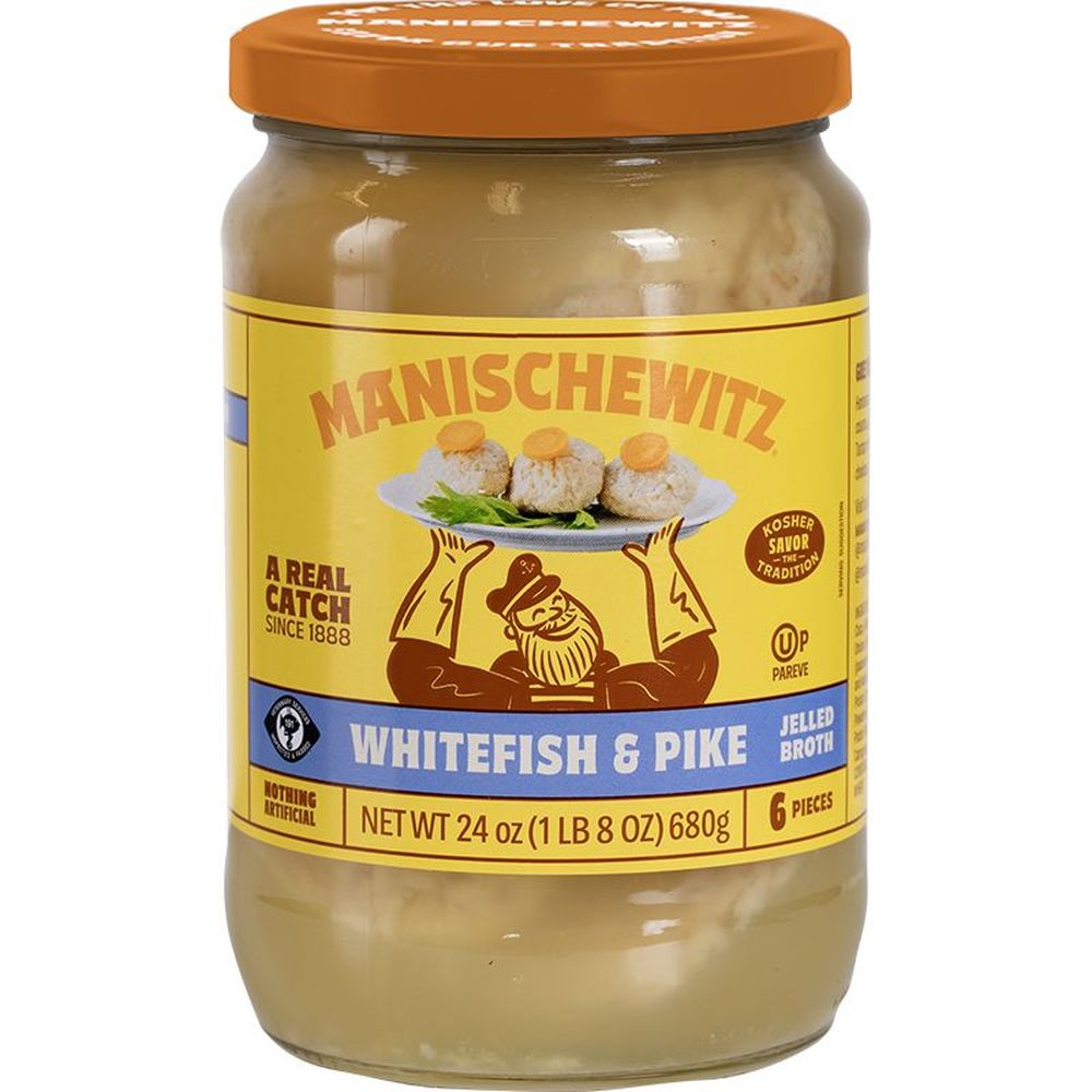 Manischewitz Jelled White Fish And Pike, 24 Ounce